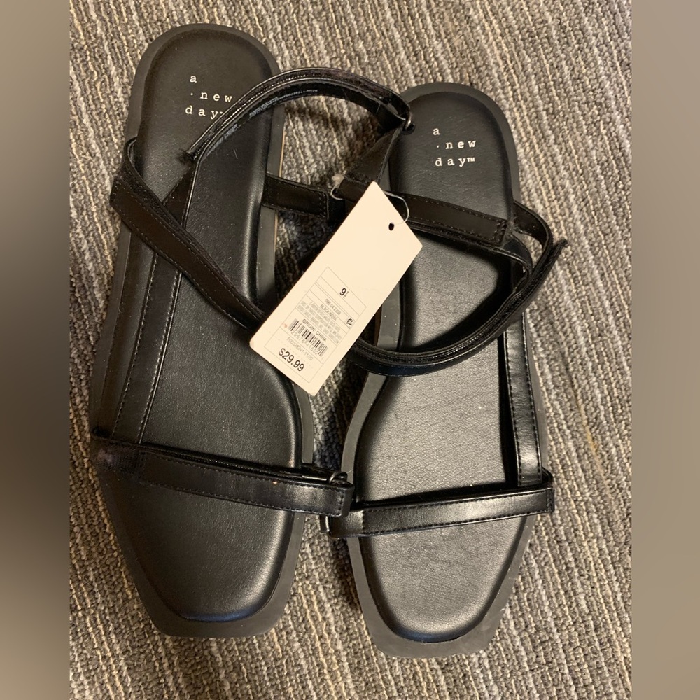 A New Day Flatform Sandals - Black